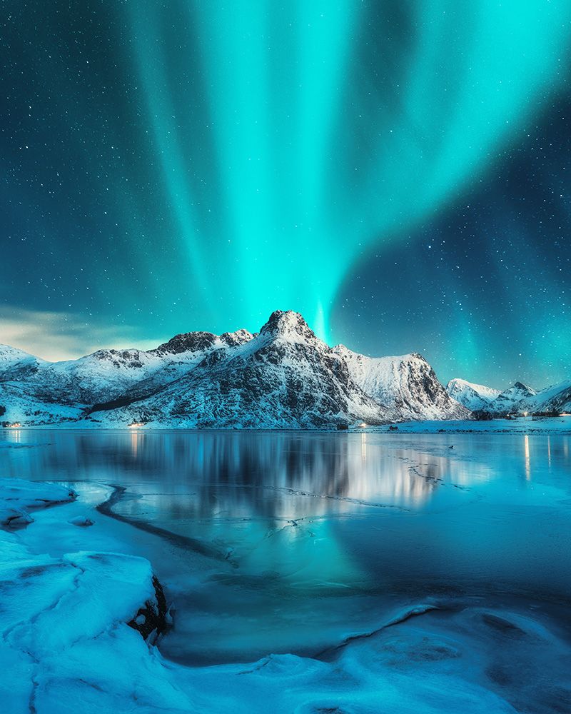 Northern lights representing spiritual health